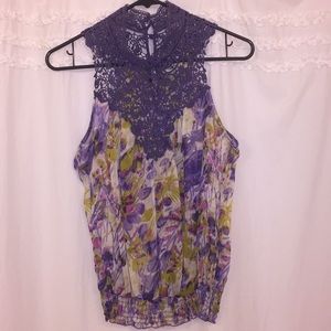 Forever 21 sheer floral blouse